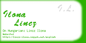 ilona lincz business card